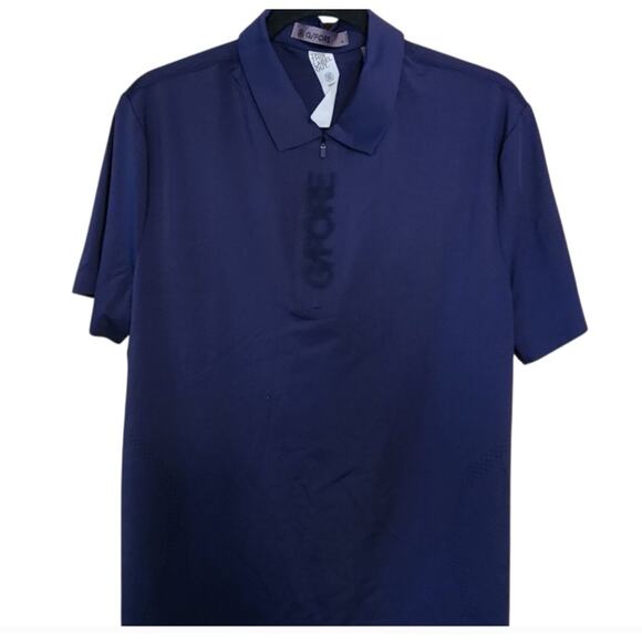NWT G/FORE Golf Polo Shirt Tech Pique Quarter Zip Perforated in Twilight, sz L - Picture 10 of 12
